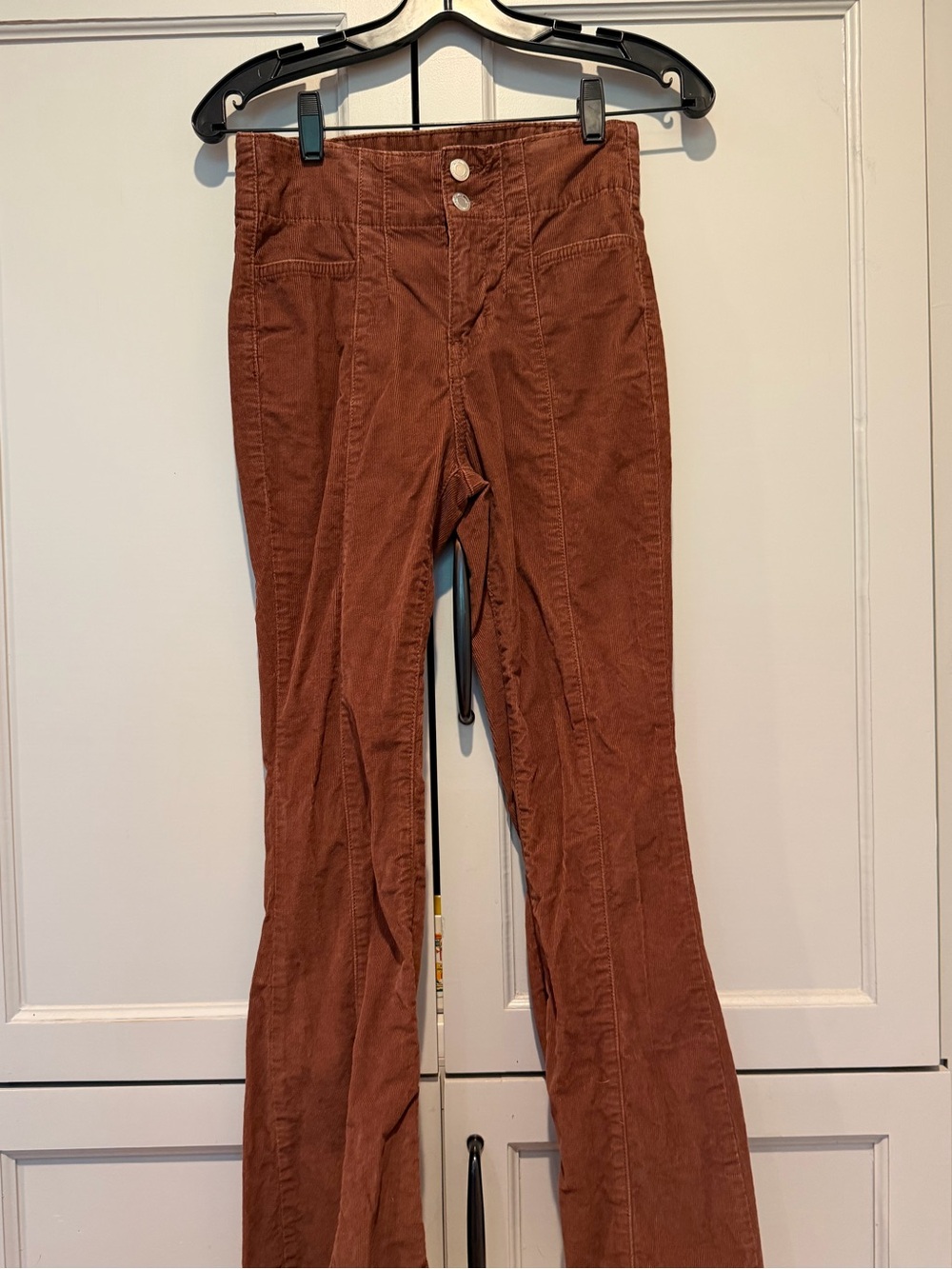No Boundaries Rust Corduroy Flare Jeans